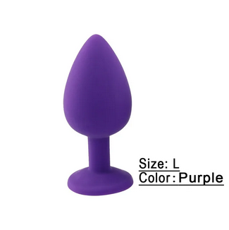 PLUG ANAL SILICONA PURPURA TALLA L