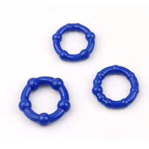 KIT 3 ANILLOS AZUL DE SILICONA PARA EL PENE