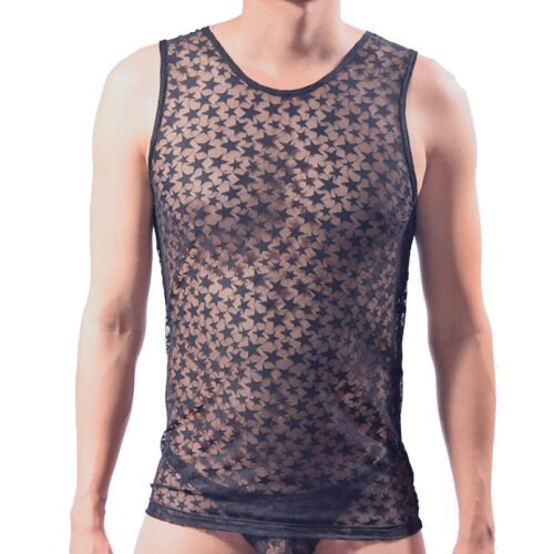 Camisilla Mallatex Negro Estrellas