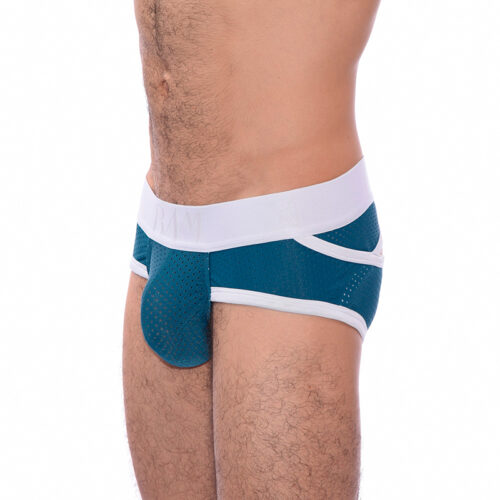 Backless Malla Petroleo y Blanco