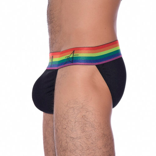 Interior Brief Medio Negro Elástico Pride