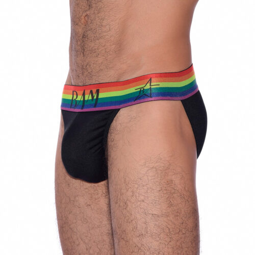Interior Brief Medio Negro Elástico Pride
