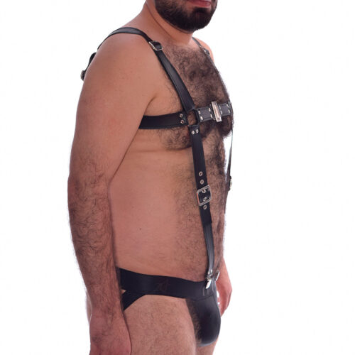 Arnés con Tirantes en Cuero Textil