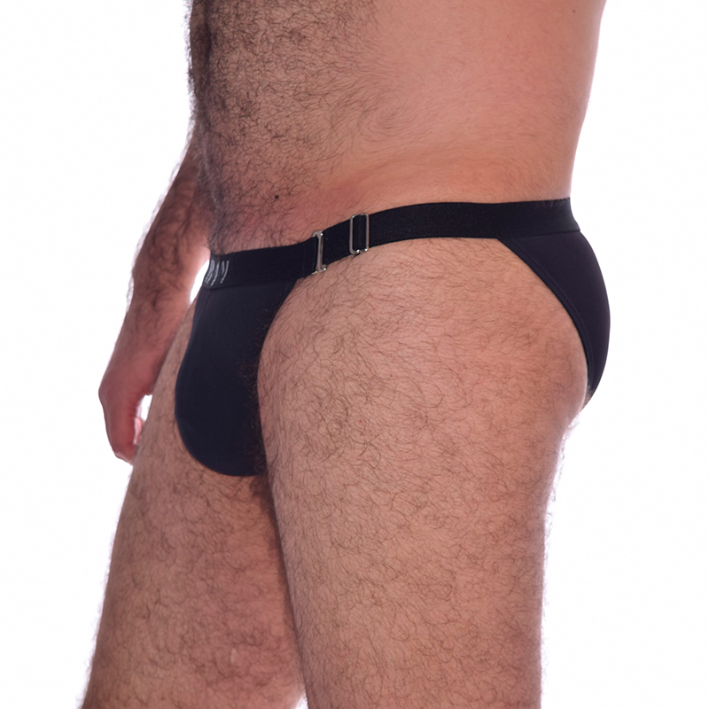 Interior Brief Medio Negro Herrajes - Imagen 2
