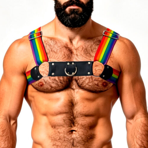 Arnés Elástico Pride Cuero Negro