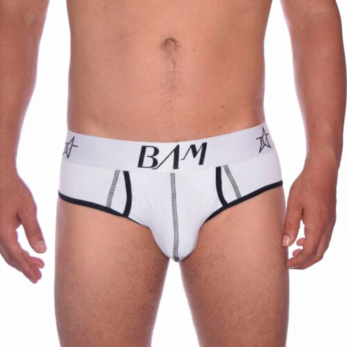 Brief Realce Delantero Blanco y Negro
